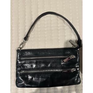 Small black hobo purse with 2 strap sizes